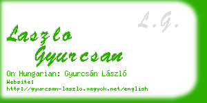 laszlo gyurcsan business card