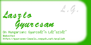 laszlo gyurcsan business card